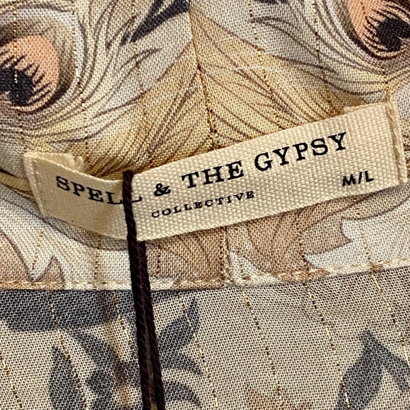 NWT Spell Oasis Pearl Kimono Robe M/L short - Picture 6 of 15